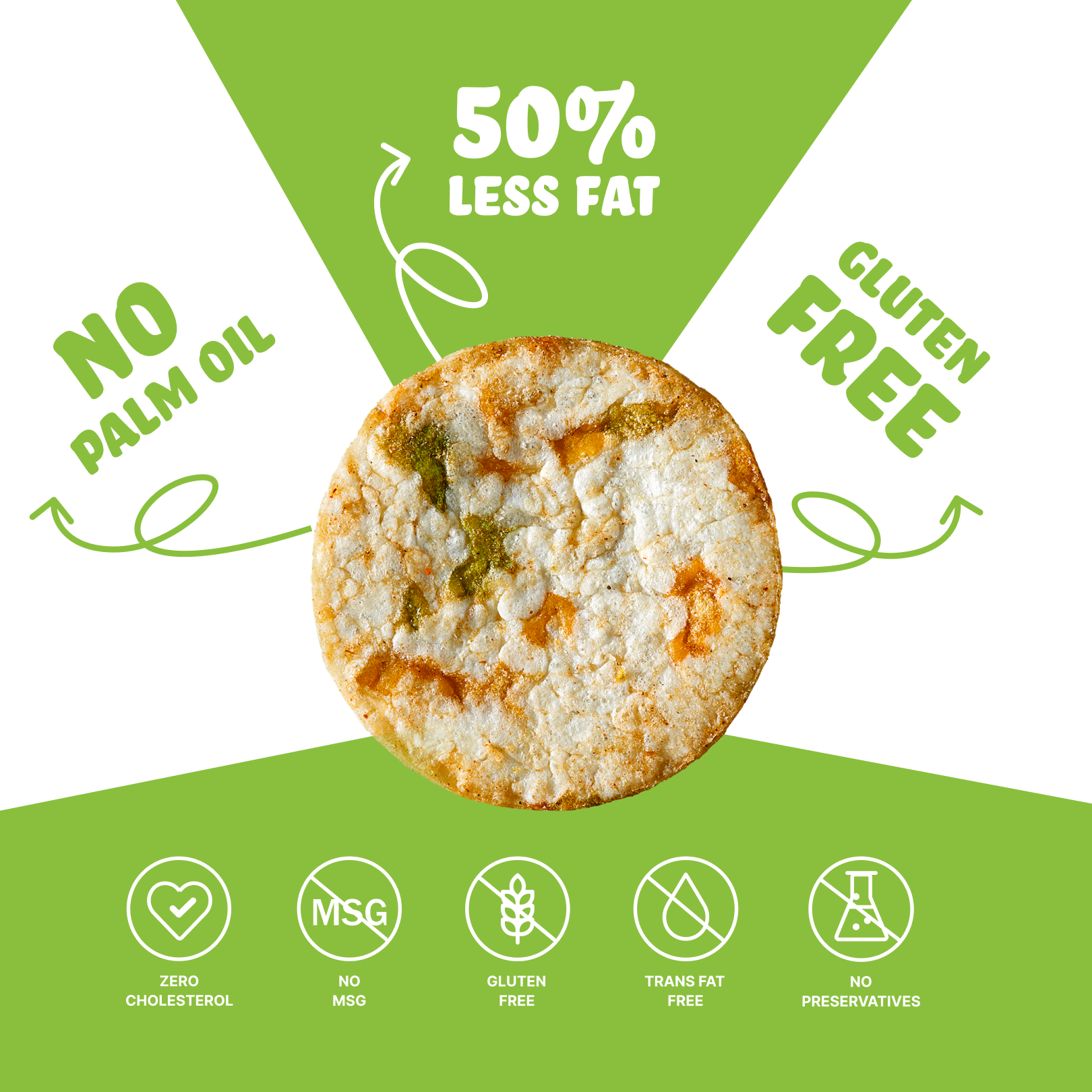 BRB Rice Popped Chips | Not Baked, Not Fried | Pudina Punch Flavour |  Real Good with Real Veggies | Not Baked, Not Fried |  High Protein | Source of Fiber | Gluten-Free