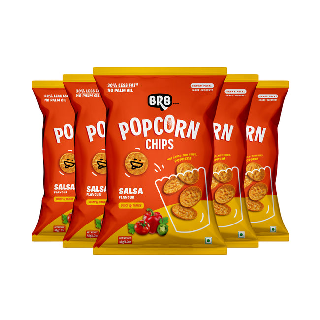 BRB Corn Popped Chips | Salsa - Flavour | Not Fried. Not Baked | No Palm Oil, Healthy Snack Hover Image