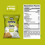 BRB Popped Potato Chips | Not Baked, Not Fried | Sour Cream & Herbs Flavour | Low Calorie | Healthy Snack