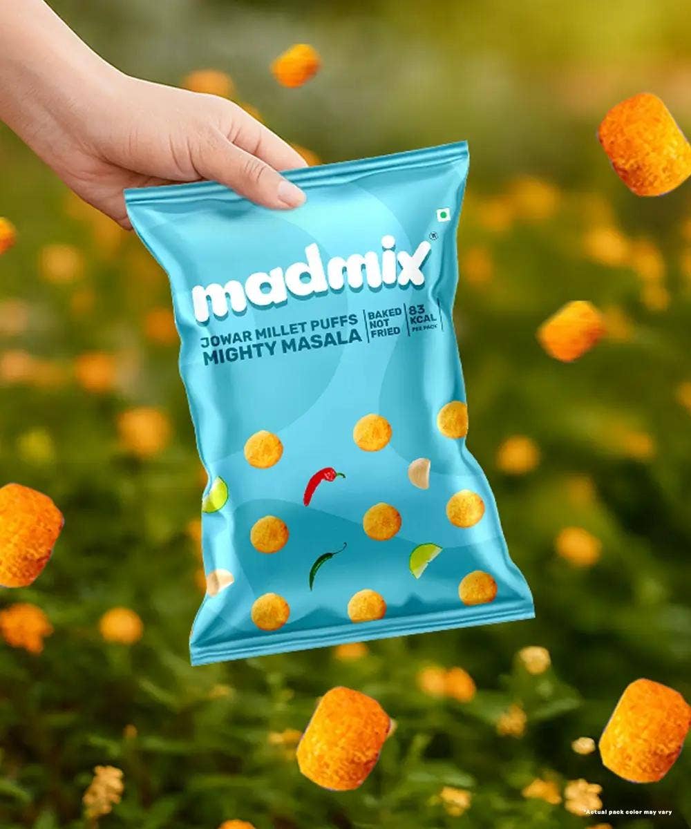 Madmix Jowar Millet Puffs - Mighty Masala