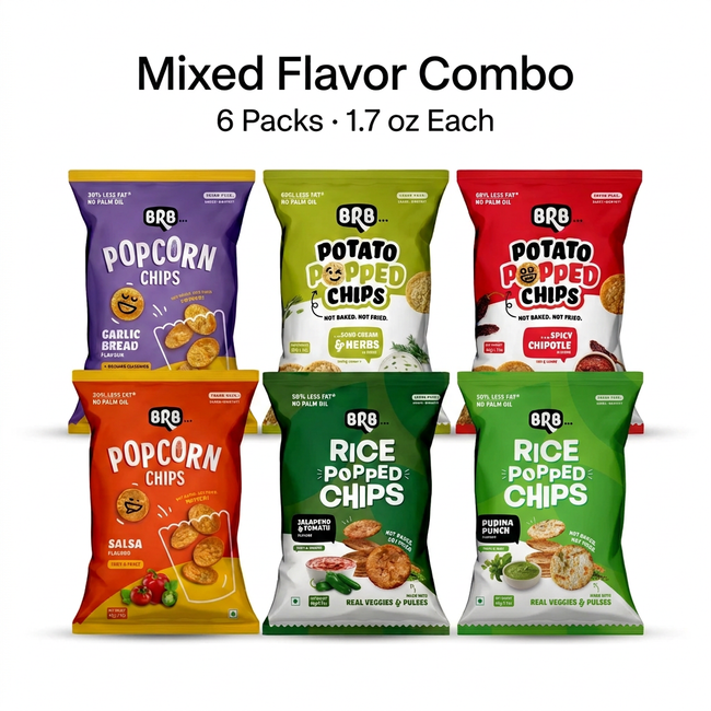 BRB Popped Chips Mixed Flavor Combo – 6 Packs Main Image