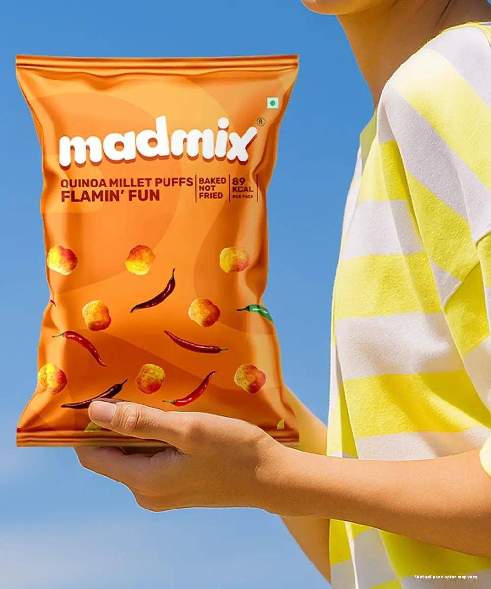 Madmix Quinoa Millet Puffs - Flamin Fun